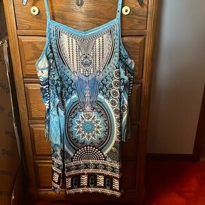 Cold Shoulder Slip Dress with Adjustable Straps